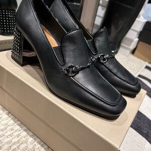 Donald J. Pliner Black Heels with Chunky Block Heel